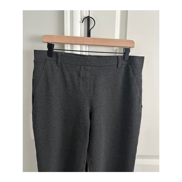 Quince Ultra-Stretch Ponte Straight Leg Pants Charcoal Large Tall 30" Inseam - Picture 4 of 11